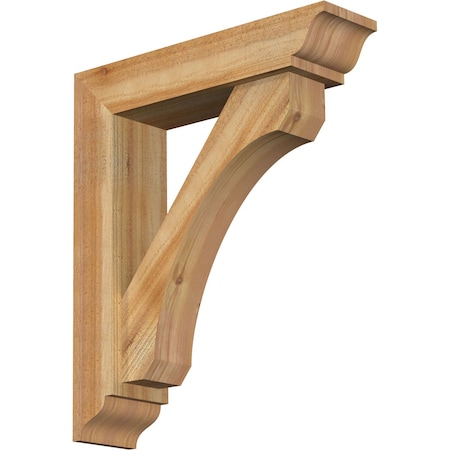 Legacy Traditional Rough Sawn Bracket w/ Offset Brace, Western Red Cedar, 6"W x 24"D x 28"H